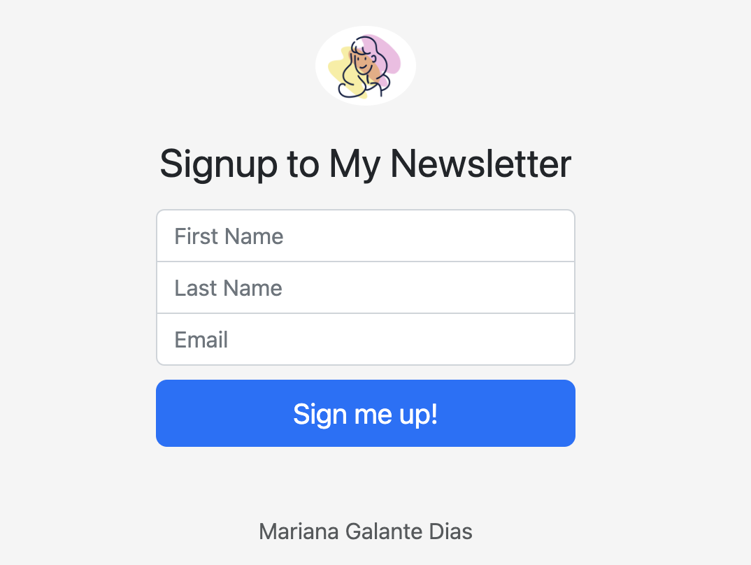 Newsletter Landing Page